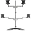 StarTech.com lauaarvuti nelja monitori alus – ergonoomiline VESA 4 monitori käsi (2x2) kuni 32 inch – vabalt seisev liigendatav universaalne postikinnitus – reguleeritav kõrgus/kalle/pööre/rotatsioon – hõbedane