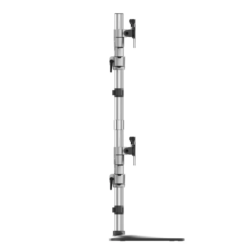 StarTech.com lauaarvuti nelja monitori alus – ergonoomiline VESA 4 monitori käsi (2x2) kuni 32 inch – vabalt seisev liigendatav universaalne postikinnitus – reguleeritav kõrgus/kalle/pööre/rotatsioon – hõbedane