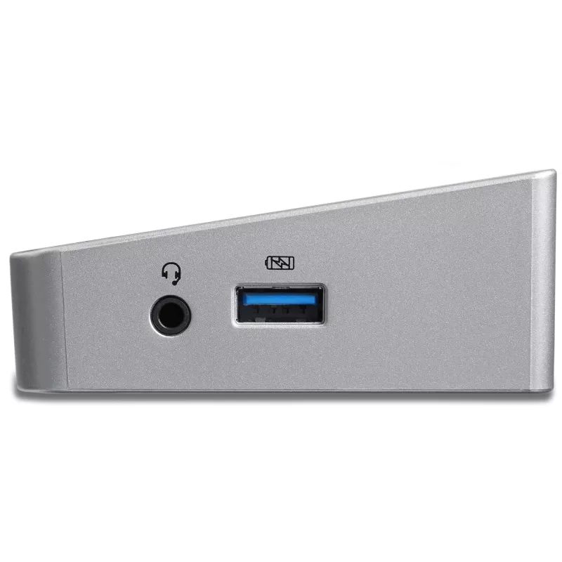 StarTech.com 4K USB-C-dokk, kolmekordne UHD 4K monitori dokkimisjaam, Mac ja Windows, USB-C HDMI-le ja DisplayPortile, 100 W toiteedastus, 5x USB 5 Gbit/s jaotur – TAA