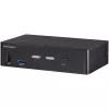 StarTech.com 2-pordiline DisplayPort KVM-lüliti - 4K 60Hz - üks ekraan - kahe pordiga UHD DP 1.2 USB KVM-lüliti integreeritud USB 3.0 jaoturi ja heliga - Dell HP Apple Lenovo - TAA-ühilduv