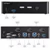 StarTech.com 2-pordiline DisplayPort KVM-lüliti - 4K 60Hz - üks ekraan - kahe pordiga UHD DP 1.2 USB KVM-lüliti integreeritud USB 3.0 jaoturi ja heliga - Dell HP Apple Lenovo - TAA-ühilduv