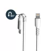 StarTech.com 6 jala (2m) vastupidav valge USB-A kuni Lightning kaabel - tugev töökindel aramiidkiust USB Type A kuni Lightning laadimis-/sünkroniseerimisjuhe - Apple MFi sertifitseeritud iPad/iPhone 12