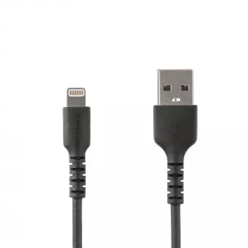 StarTech.com 6 jala (2m) vastupidav must USB-A kuni Lightning kaabel - tugev vastupidav aramiidkiuga USB-tüüp A kuni Lightning laadimis-/sünkroonimisjuhe - Apple MFi sertifitseeritud iPad/iPhone 12