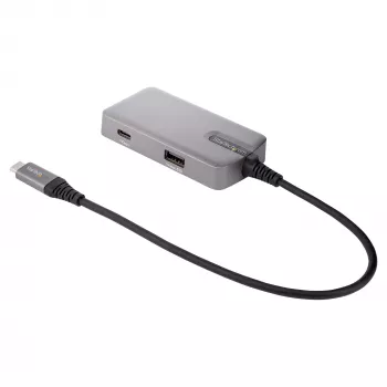 StarTech.com USB-C multipordiadapter – USB-C, 4K 60 Hz HDMI 2.0, 100 W toiteedastus läbivooluga – 3 pordiga 10 Gbps USB-jaotur – kaasaskantav USB USB-C mini dokkimisjaam – 10 inch (25 cm) kaabel