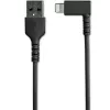 StarTech.com 3 jalga (1 m) vastupidav USB-A–Lightning-kaabel – must 90° paremnurkne tugev töökindel aramiidkiuga USB-A–Lightning-laadimis-/sünkroonimisjuhe – Apple MFi sertifitseeritud – iPhone