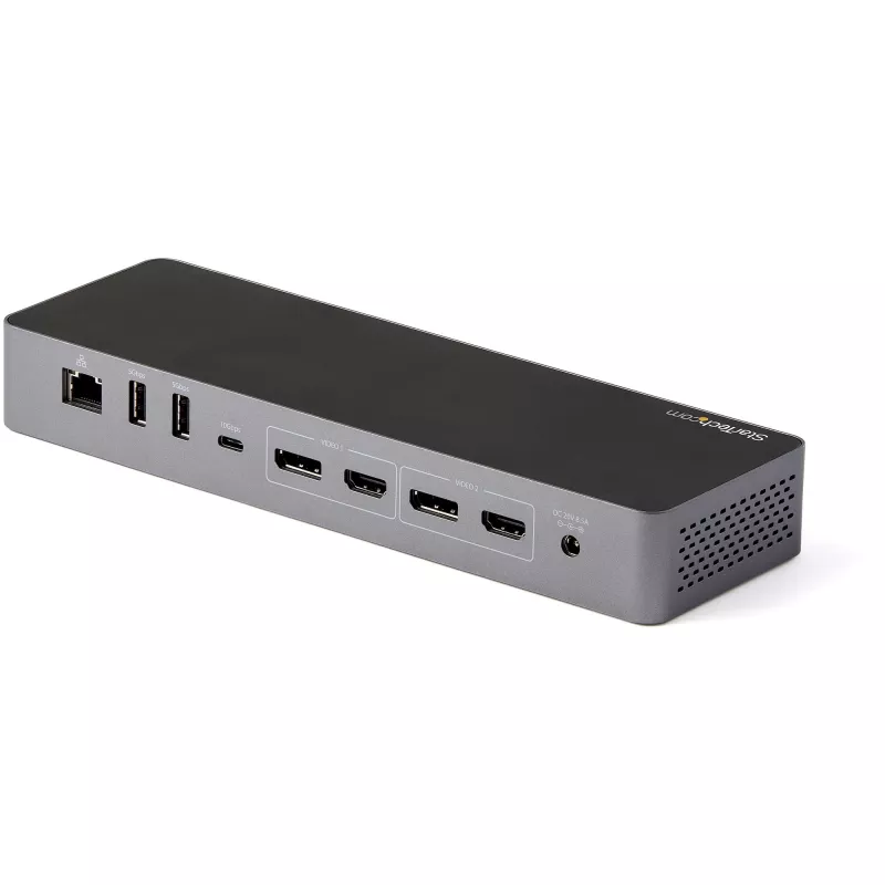 StarTech.com USB-C-dokkimisjaam Macbook Pro/Air-M1/M2/M3/M4 jaoks, Thunderbolt-ühilduv, HDMI/DisplayPort, kahe monitori 4K 60Hz/üks 8K, USB USB-C sülearvuti dokk, 96W toiteedastus, USB 10Gbps