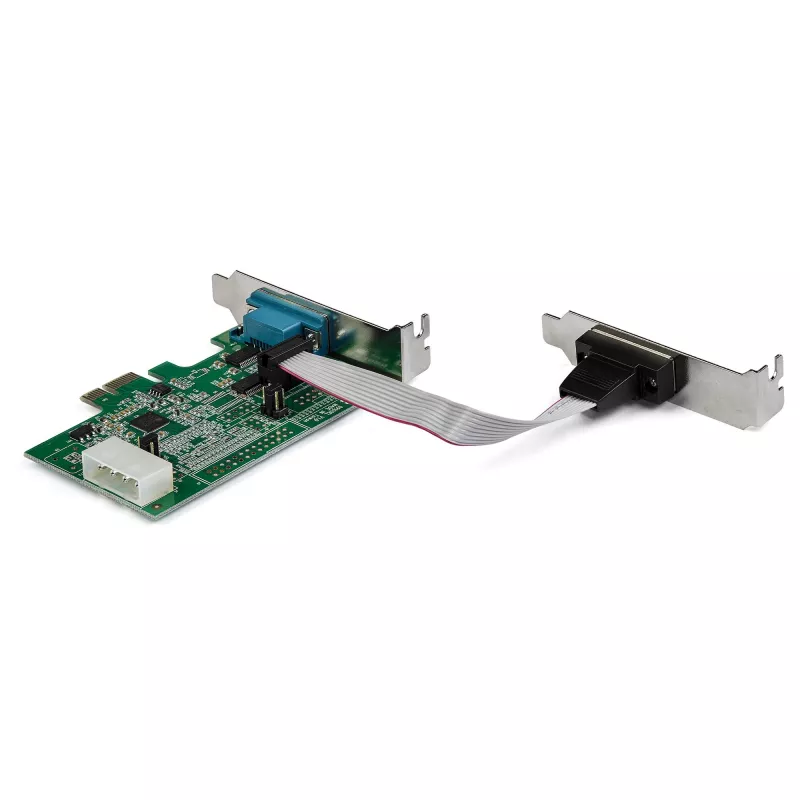 StarTech.com 2-pordiline PCI Express RS232 jadaliidese adapterkaart - PCIe RS232 jadaliidese hostkontrolleri kaart - PCIe jadaliidesesse DB9 - 16950 UART - madala profiiliga laienduskaart - Windows ja Linux