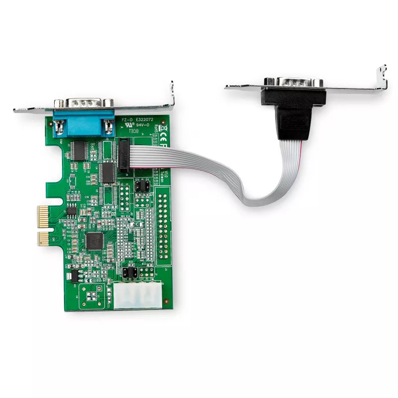 StarTech.com 2-pordiline PCI Express RS232 jadaliidese adapterkaart - PCIe RS232 jadaliidese hostkontrolleri kaart - PCIe jadaliidesesse DB9 - 16950 UART - madala profiiliga laienduskaart - Windows ja Linux
