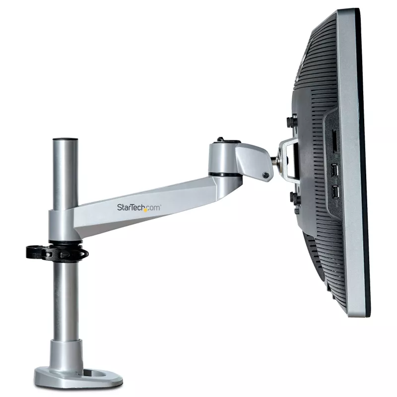 StarTech.com lauale kinnitatav monitorihoidik – VESA või Apple iMac/Thunderbolt või ülilai kuvar kuni 14 kg – liigendiga kõrgusreguleeritav üksik laua monitoripostihoidik – klamber/läbiviiguauguga