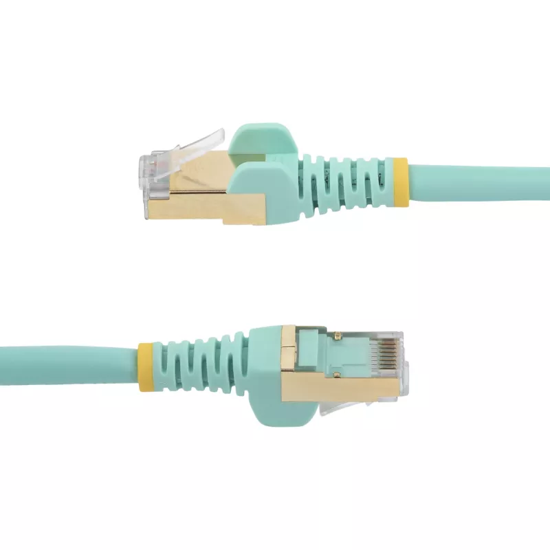 StarTech.com 5m CAT6a Etherneti kaabel - 10 Gigabit varjestatud takistuseta RJ45 100W PoE ühendusjuhe - 10GbE STP võrgukaabel tõmbetugevdusega - Aqua individuaalselt testitud/juhtmestik on UL sertifitseeritud/TIA
