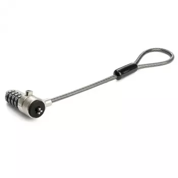 StarTech.com universaalne sülearvuti kaabliluku laiendusaas – 6” (15cm) vargusvastane 4-kohaline kombinatsioonlukk K-pesaga – arvuti turvakaabel kaksik-/mitmepealise luku loomiseks mitmele seadmele