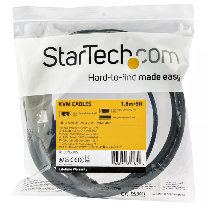 StarTech.com 15 jala (4,6 m) USB KVM-kaabel hammaskonsoolidele