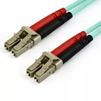 StarTech.com 7m (22ft) LC/UPC to LC/UPC OM3 mitmeelemendiline fiiberoptiline kaabel, täisdupleks 50/125µm tõmblukuga fiiberkaabel, 100G, madal sisestuskadu, LSZH fiiberhüppaja juhe