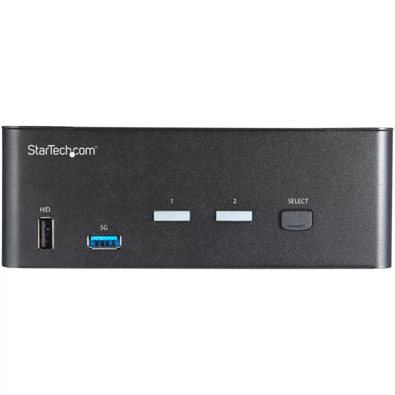StarTech.com 2-pordiline kahe monitoriga HDMI KVM-lüliti – 4K 60 Hz Ultra HD HDR – lauaarvuti 4K HDMI 2.0 KVM-lüliti 2-pordilise USB 3.0 jaoturi (5 Gbit/s) ja 4x USB 2.0 HID-ga, heli – kiirklahvivahetus – TAA