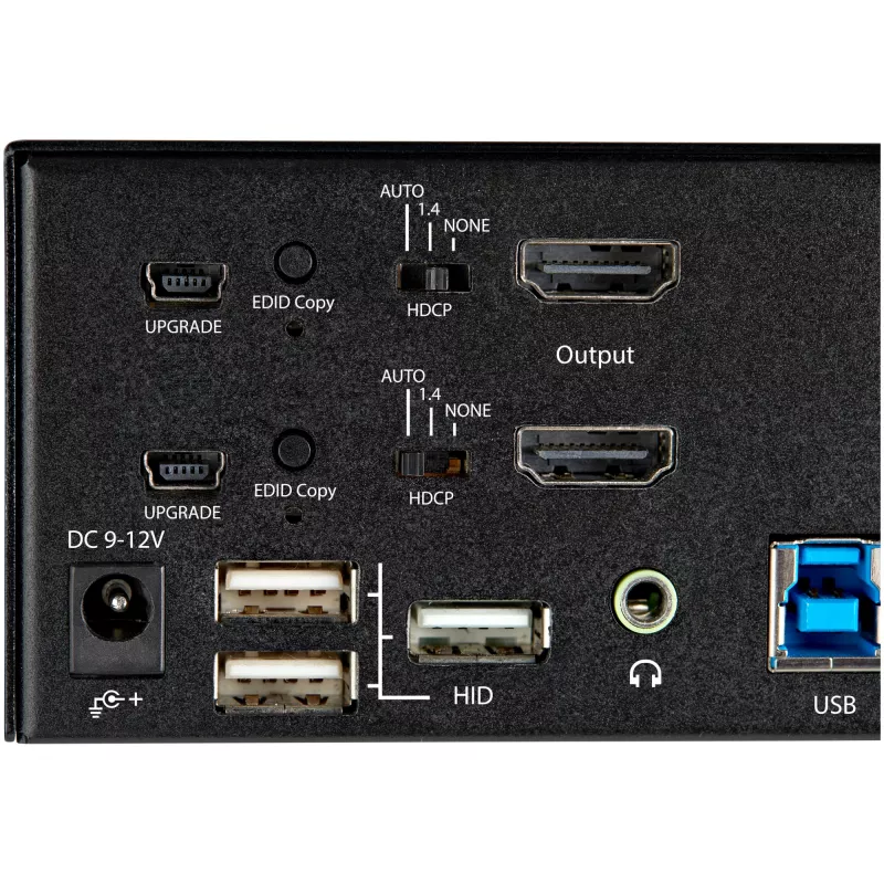 StarTech.com 2-pordiline kahe monitoriga HDMI KVM-lüliti – 4K 60 Hz Ultra HD HDR – lauaarvuti 4K HDMI 2.0 KVM-lüliti 2-pordilise USB 3.0 jaoturi (5 Gbit/s) ja 4x USB 2.0 HID-ga, heli – kiirklahvivahetus – TAA
