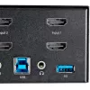 StarTech.com 2-pordiline kahe monitoriga HDMI KVM-lüliti – 4K 60 Hz Ultra HD HDR – lauaarvuti 4K HDMI 2.0 KVM-lüliti 2-pordilise USB 3.0 jaoturi (5 Gbit/s) ja 4x USB 2.0 HID-ga, heli – kiirklahvivahetus – TAA