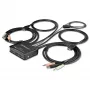 StarTech.com 2-pordine HDMI KVM-lüliti - 4K 60Hz - kompaktne kahe pordiga UHD/Ultra HD USB lauaarvuti KVM-lüliti integreeritud 1,2 m kaablite ja heliga - siini toitega ja kauglülitusega - MacBook ThinkPad