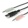 StarTech.com 2-pordine HDMI KVM-lüliti - 4K 60Hz - kompaktne kahe pordiga UHD/Ultra HD USB lauaarvuti KVM-lüliti integreeritud 1,2 m kaablite ja heliga - siini toitega ja kauglülitusega - MacBook ThinkPad