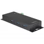 StarTech.com 4-pordiline USB-C jaotur 10 Gbit/s – tööstuslik metallist USB-C jaotur 3x USB-A ja 1x USB-C – ESD- ja liigpingekaitse – USB-C või USB-A host – toitega, monteeritav USB 3.2 Gen 2 jaotur