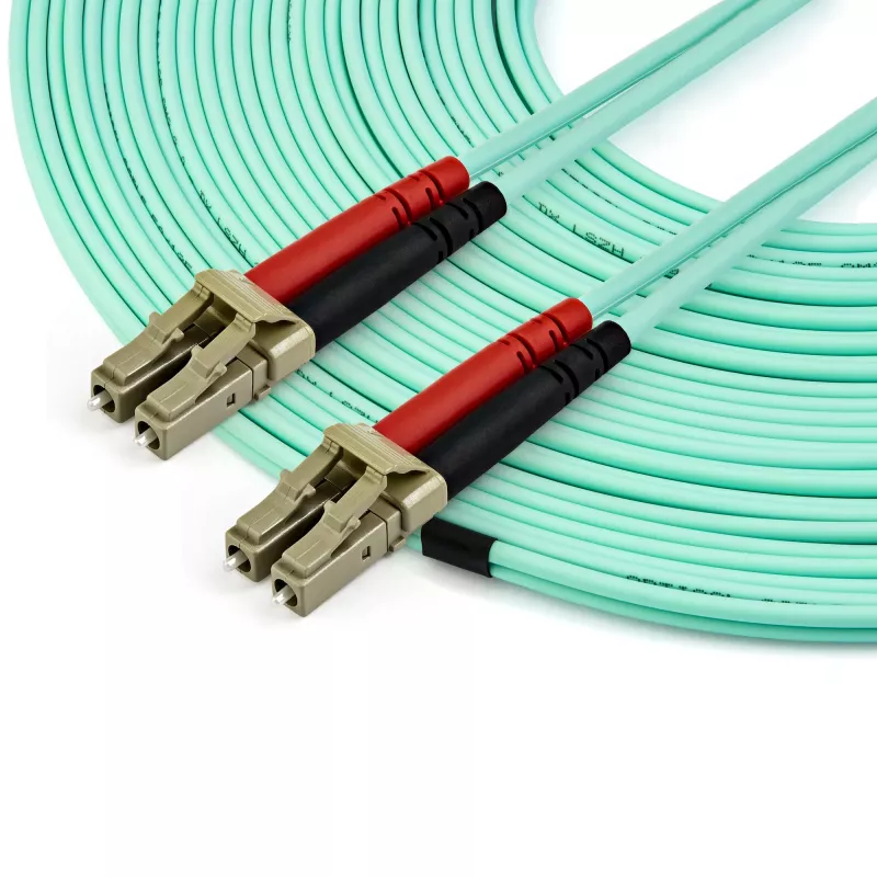 StarTech.com 15m (50ft) LC/UPC kuni LC/UPC OM4 mitmemoodiline fiiberoptiline kaabel, 50/125µm LOMMF/VCSEL Zipcord kiud, 100G, madal sisestuskadu – LSZH fiiber hüppaja juhe