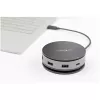 StarTech.com USB-C mitme pordiga adapter – USB 3.1 Gen 2 10 Gbit/s USB-C minidokk, 4K 60 Hz HDMI/DisplayPort või 1080p VGA, 75 W PD läbipääs, 3 pordiga USB-jaotur, GbE – mobiilne dokkimisjaam
