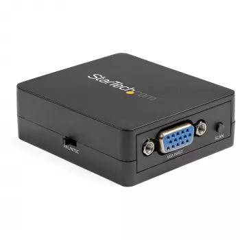 StarTech.com VGA-RCA ja S-Video muundur – USB-toide, aktiivne videomuundur, must, CE, FCC, REACH, 1920 x 1080 pikslit, 640 x 480,1920 x 1080 pikslit, 60 Hz