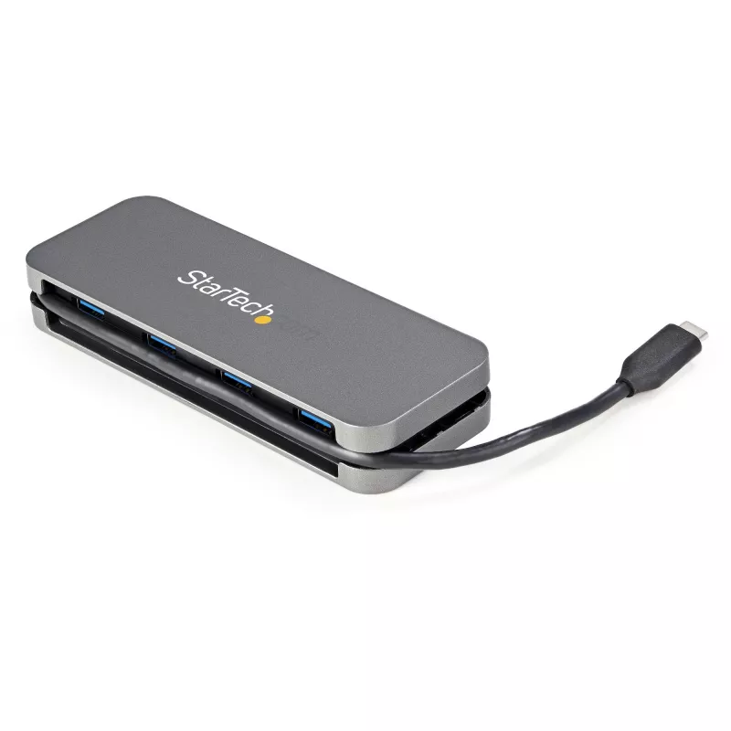 StarTech.com ~4-pordiline USB-C-jaotur - 4x USB-A - USB 3.0 USB-C-jaotur - USB 3.2 Gen 1 (5 Gbit/s) - siiniga toitega kaasaskantav sülearvuti USB-C–USB-A-adapterjaotur - 11,2-tolline (28,5 cm) kaabel koos kaablihaldusega