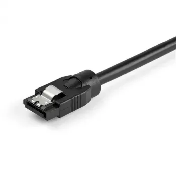 StarTech.com 0,6 m ümmargune SATA-kaabel, 0,6 m, SATA III, SATA 7-kontaktiline, SATA 7-kontaktiline, isane/isane, must