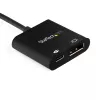 StarTech.com USB-C–DisplayPort-adapter toiteedastusega – 8K 60 Hz / 4K 120 Hz USB USB-C–DP 1.4 videomuundur 60 W PD läbiva laadimisega – HBR3 – Thunderbolt 3 ühilduv