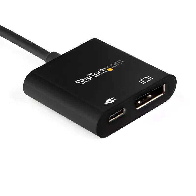 StarTech.com USB-C–DisplayPort-adapter toiteedastusega – 8K 60 Hz / 4K 120 Hz USB USB-C–DP 1.4 videomuundur 60 W PD läbiva laadimisega – HBR3 – Thunderbolt 3 ühilduv