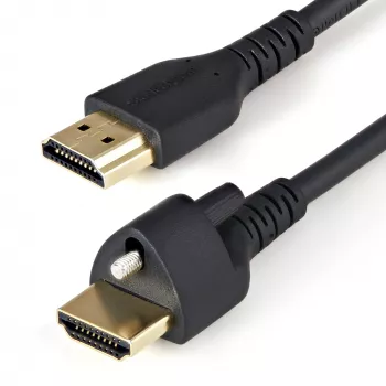 StarTech.com 3 jala (1 m) HDMI-kaabel lukustuskruviga - 4K 60Hz HDR - kiire HDMI 2.0 monitorikaabel lukustuskruviga pistikuga turvaliseks ühenduseks - HDMI-kaabel Ethernetiga - M/M