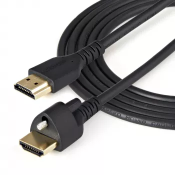 StarTech.com 3 jala (1 m) HDMI-kaabel lukustuskruviga - 4K 60Hz HDR - kiire HDMI 2.0 monitorikaabel lukustuskruviga pistikuga turvaliseks ühenduseks - HDMI-kaabel Ethernetiga - M/M