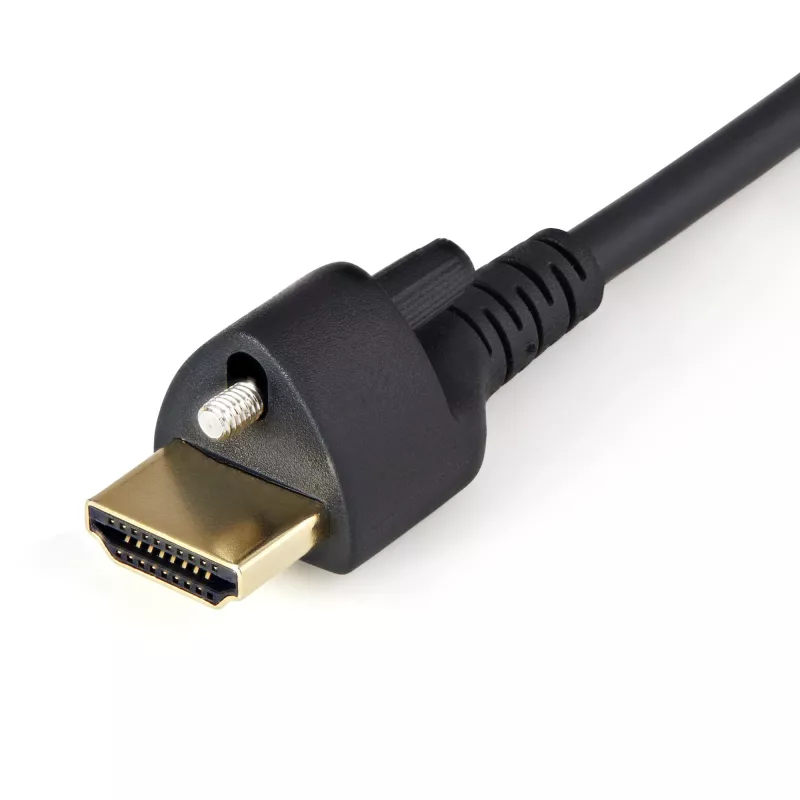 StarTech.com 3 jala (1 m) HDMI-kaabel lukustuskruviga - 4K 60Hz HDR - kiire HDMI 2.0 monitorikaabel lukustuskruviga pistikuga turvaliseks ühenduseks - HDMI-kaabel Ethernetiga - M/M