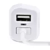 StarTech.com Lightning autolaadija keerdkaabliga, 1 m keerd-Lightning-kaabel, 12 W, valge, 2 pordiga USB-autolaaduri adapter telefonidele ja tahvelarvutitele, kahe USB-ga auto iPhone'i laadija