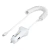StarTech.com Lightning autolaadija keerdkaabliga, 1 m keerd-Lightning-kaabel, 12 W, valge, 2 pordiga USB-autolaaduri adapter telefonidele ja tahvelarvutitele, kahe USB-ga auto iPhone'i laadija