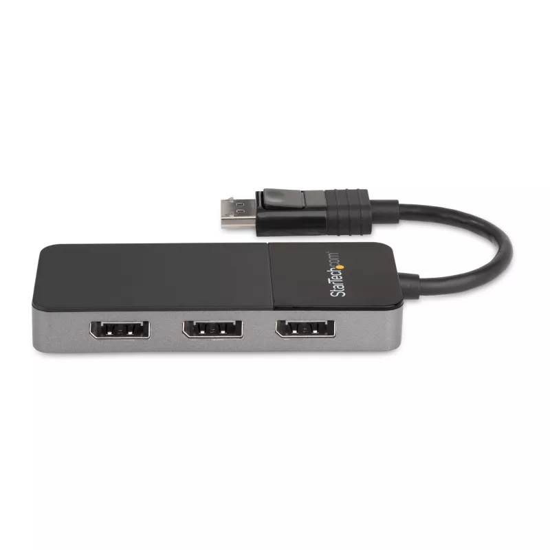 StarTech.com 3 pordiga mitme monitori adapter - DisplayPort 1.4 kuni 3x 4K DisplayPort video jaotur - kahe- või kolmekordne 4K - süle-/lauaarvuti DisplayPort MST jaotur mitme monitori jaoks - ainult Windowsi arvutitele