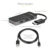 StarTech.com 3 pordiga mitme monitori adapter - DisplayPort 1.4 kuni 3x 4K DisplayPort video jaotur - kahe- või kolmekordne 4K - süle-/lauaarvuti DisplayPort MST jaotur mitme monitori jaoks - ainult Windowsi arvutitele