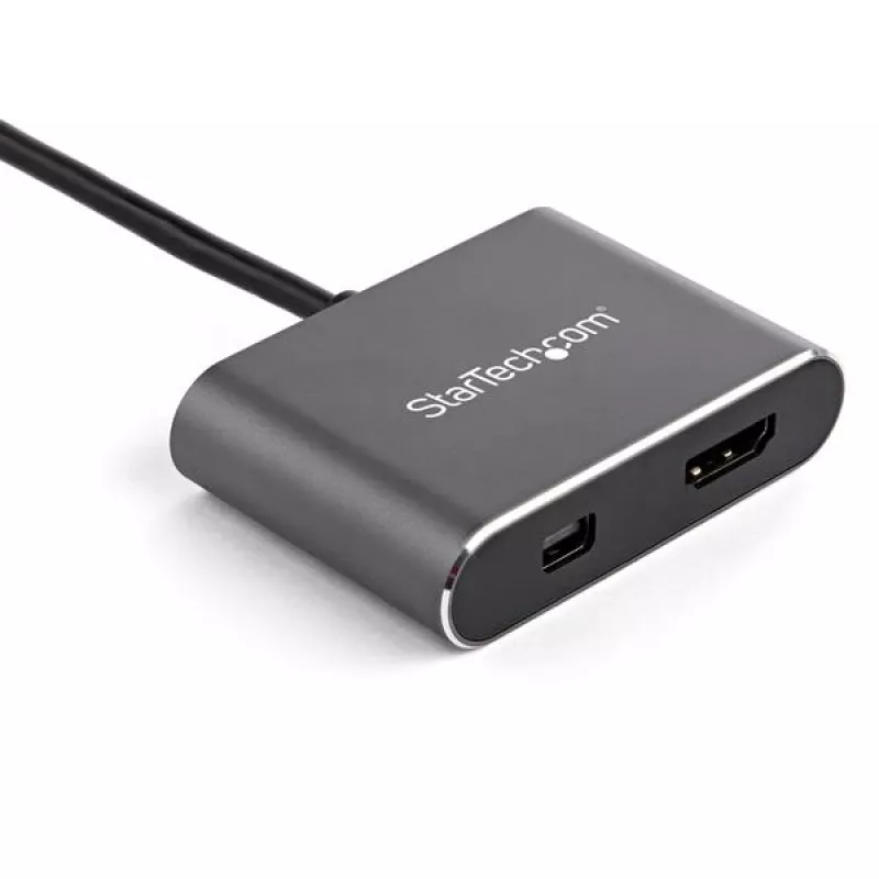 StarTech.com USB-C multipordiga videoadapter - 4K 60Hz USB-C HDMI 2.0 või Mini DisplayPort 1.2 monitoriadapter - USB USB-C 2-ühes kuvarimuundur HDMI/MDP HBR2 HDR - TB3-ühilduv