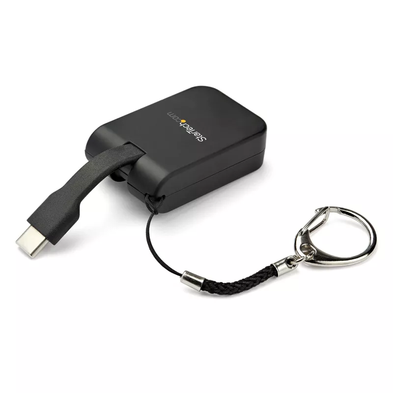 StarTech.com Compact USB C to HDMI Adapter - 4K 30Hz USB USB-C to HDMI Video Display Converter koos Keychain Ring - USB-C DP Alt Mode to HDMI Monitor Dongle - Thunderbolt 3 Ühilduv