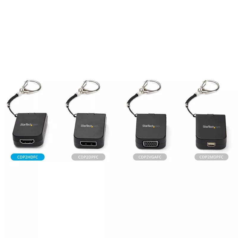 StarTech.com Compact USB C to HDMI Adapter - 4K 30Hz USB USB-C to HDMI Video Display Converter koos Keychain Ring - USB-C DP Alt Mode to HDMI Monitor Dongle - Thunderbolt 3 Ühilduv