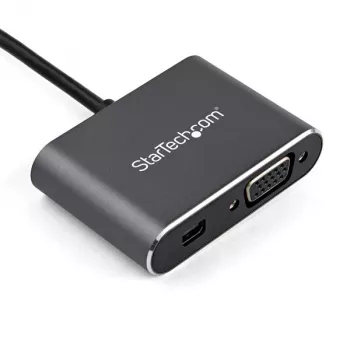 StarTech.com USB-C mitme pordiga video adapter – USB-C–4K 60Hz Mini DisplayPort 1.2 või 1080p VGA monitoriadapter – USB-C 2-ühes MDP HBR2 HDR/VGA kuvarimuundur – TB3-ühilduv