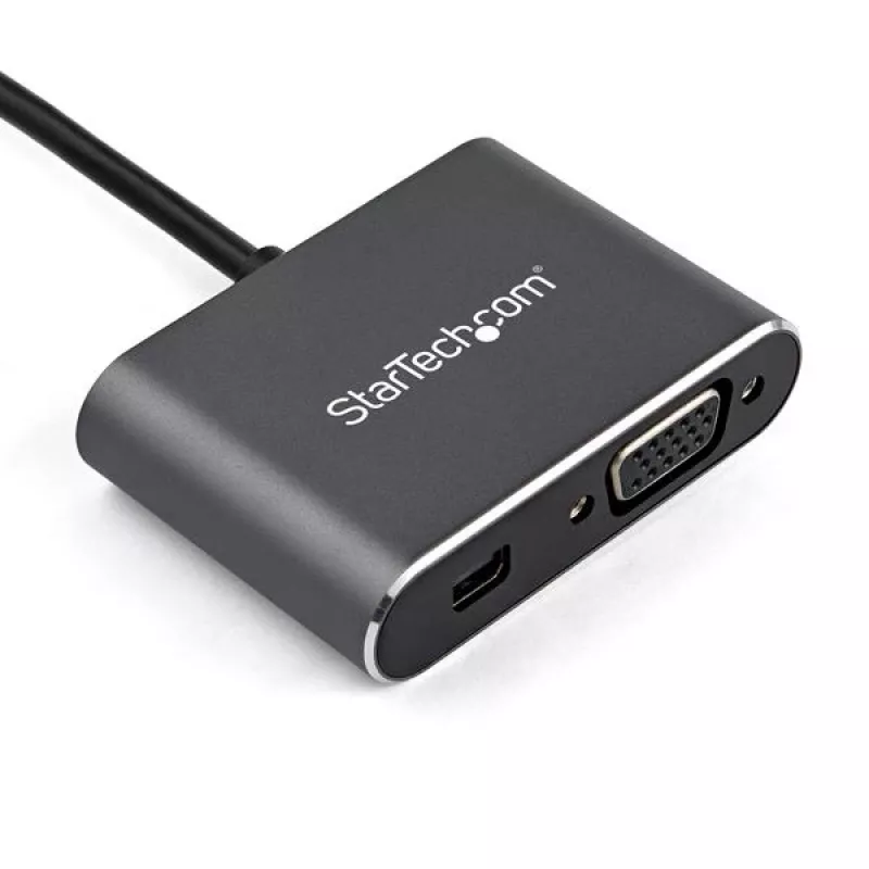 StarTech.com USB-C mitme pordiga video adapter – USB-C–4K 60Hz Mini DisplayPort 1.2 või 1080p VGA monitoriadapter – USB-C 2-ühes MDP HBR2 HDR/VGA kuvarimuundur – TB3-ühilduv