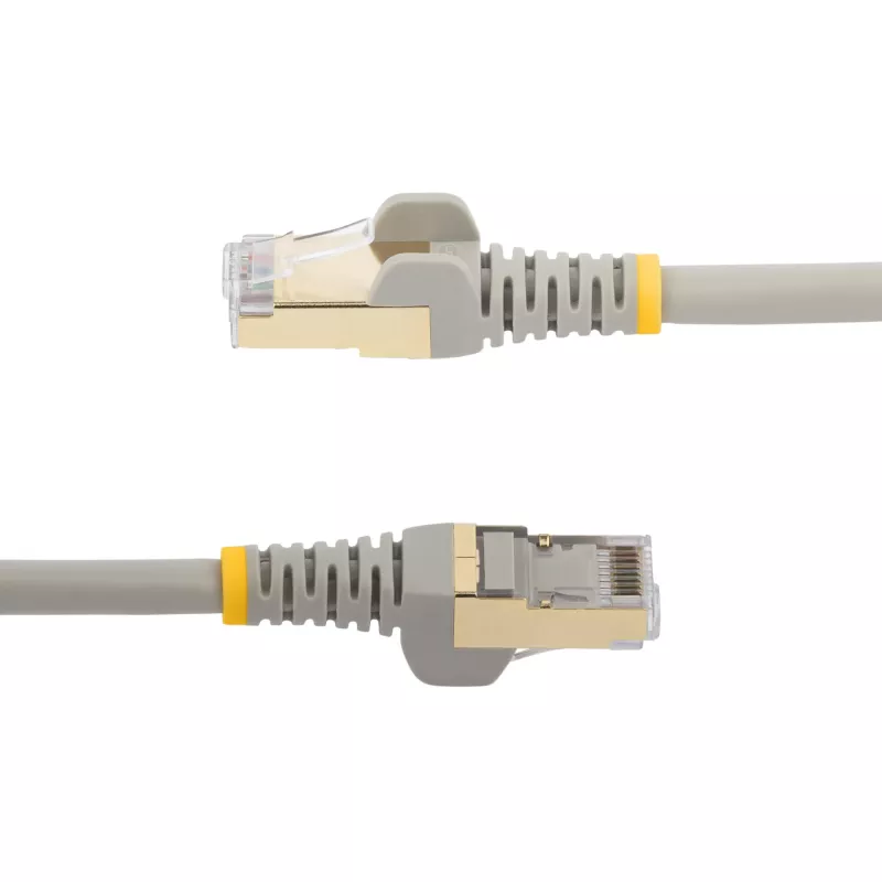 StarTech.com 7,5m CAT6a Etherneti kaabel – 10 Gigabiti varjestatud haakumisvastase RJ45 100W PoE ühendusjuhe – 10GbE STP võrgukaabel tõmbetõkestusega – hall, individuaalselt testitud/juhtmestik on UL-sertifitseeritud/TIA