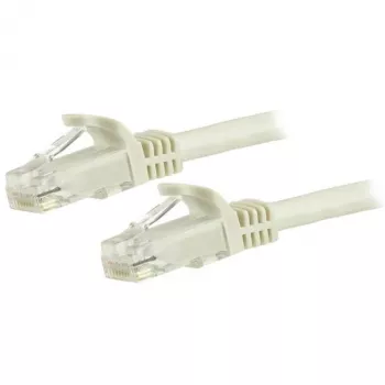 StarTech.com 7,5 m CAT6 Etherneti kaabel - Valge CAT 6 Gigabit Etherneti juhe - 250 MHz 100 W PoE RJ45 UTP võrgu-/paikakaabel tõmblukuga ja tõmbetõkestusega, individuaalselt testitud