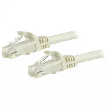 StarTech.com 1,5 m CAT6 Etherneti kaabel – valge CAT 6 Gigabit Etherneti juhe – 250 MHz 100 W PoE RJ45 UTP võrgu-/paigakaabel, haakumisvastane, tõmbetõkestusega, eraldiseisvalt testitud