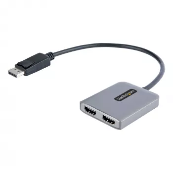 StarTech.com DP Dual HDMI MST HUB-ile – Dual HDMI 4K 60Hz – DisplayPort mitme monitori adapter 1 jala / 30 cm kaabliga – DP 1.4 mitme voo transpordi jaotur, DSC | HBR3 – DP HDMI jaoturiks