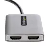 StarTech.com DP Dual HDMI MST HUB-ile – Dual HDMI 4K 60Hz – DisplayPort mitme monitori adapter 1 jala / 30 cm kaabliga – DP 1.4 mitme voo transpordi jaotur, DSC | HBR3 – DP HDMI jaoturiks