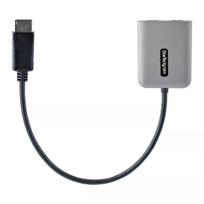 StarTech.com DP Dual HDMI MST HUB-ile – Dual HDMI 4K 60Hz – DisplayPort mitme monitori adapter 1 jala / 30 cm kaabliga – DP 1.4 mitme voo transpordi jaotur, DSC | HBR3 – DP HDMI jaoturiks