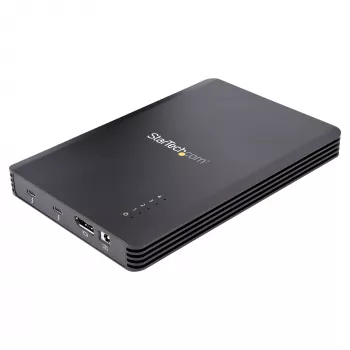 StarTech.com 4 sahtliga Thunderbolt 3 NVMe-korpus M.2 NVMe SSD-draividele, 1x DisplayPort-video / 2x TB3 allavoolu porti, 40 Gbit/s, 72 W toiteplokk, väline kõvakettakorpus