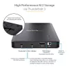 StarTech.com 4 sahtliga Thunderbolt 3 NVMe-korpus M.2 NVMe SSD-draividele, 1x DisplayPort-video / 2x TB3 allavoolu porti, 40 Gbit/s, 72 W toiteplokk, väline kõvakettakorpus